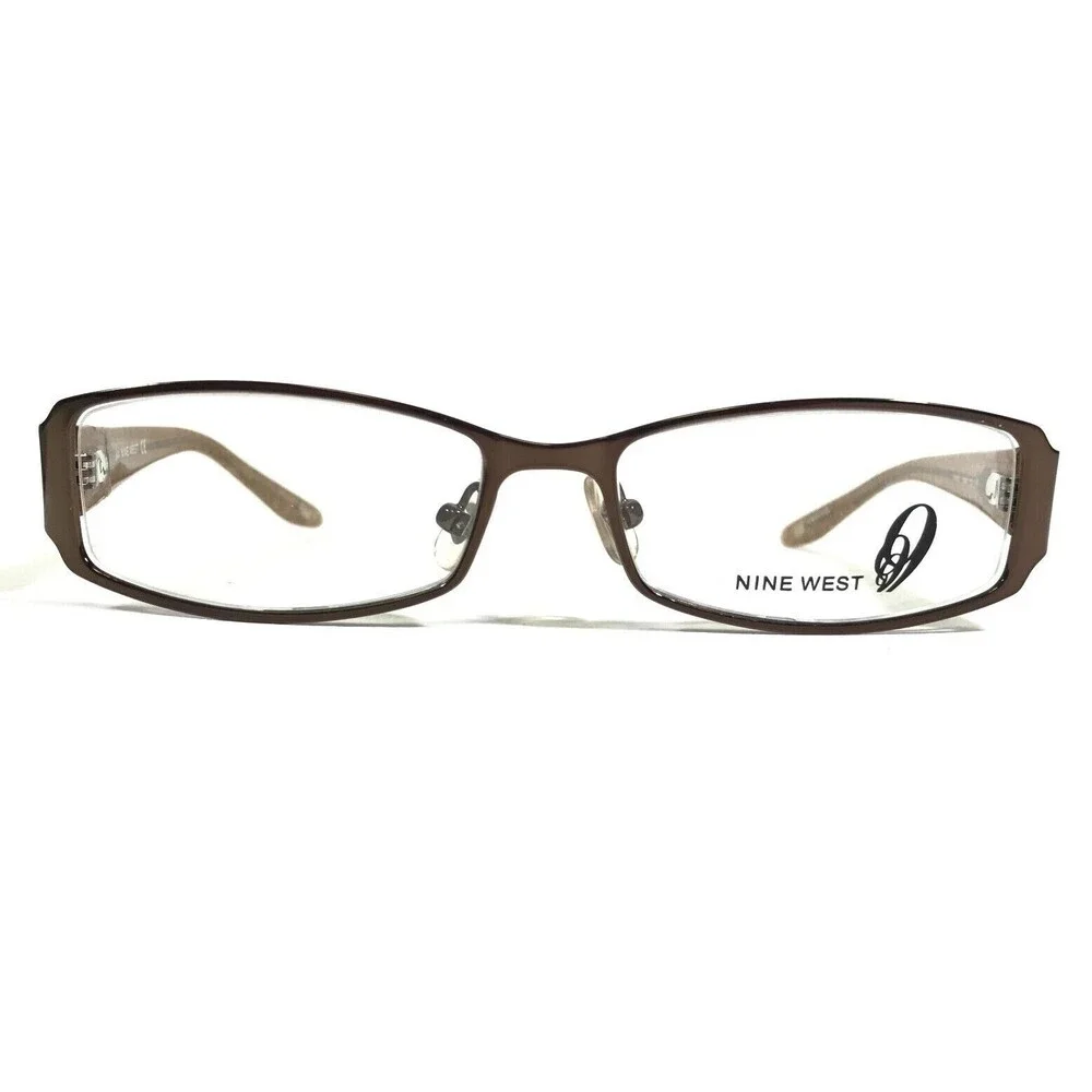Nine West Eyeglasses Frames NW415 0W44 Brown Gold Rectangular 51-16-130
